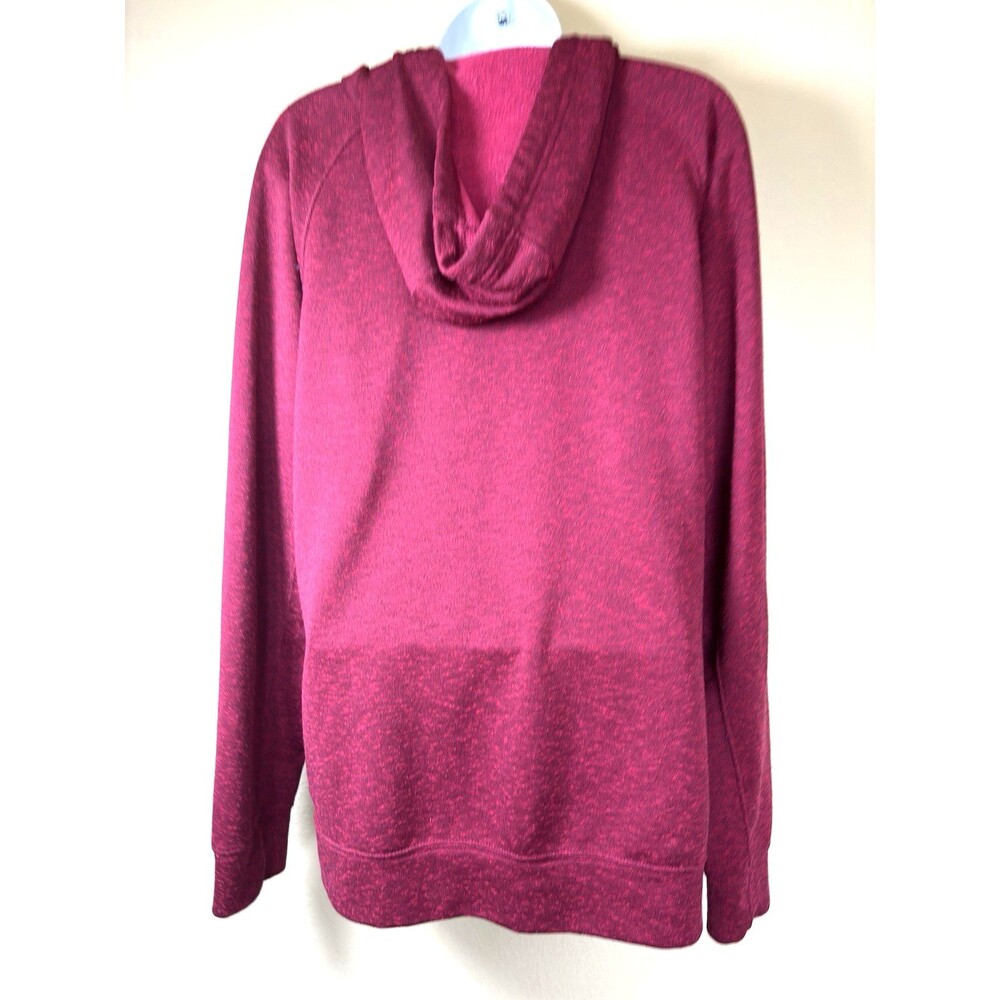 Nike Women’s Full Zip Hoodie Size Medium RED Swoosh Logo Fleece Sweatshirt - Picture 3 of 6